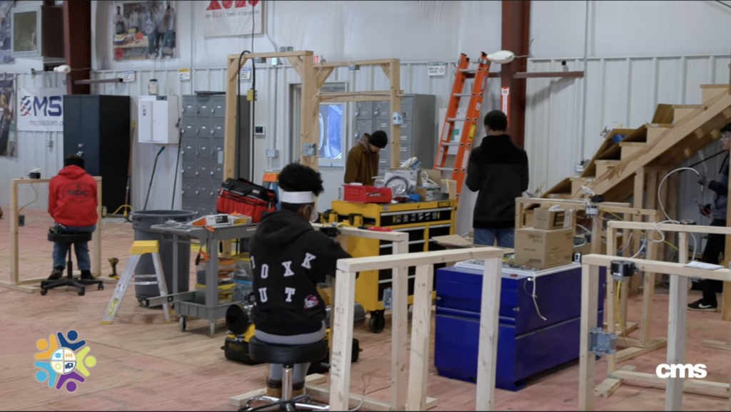 ROC Charlotte students during hands-on construction training